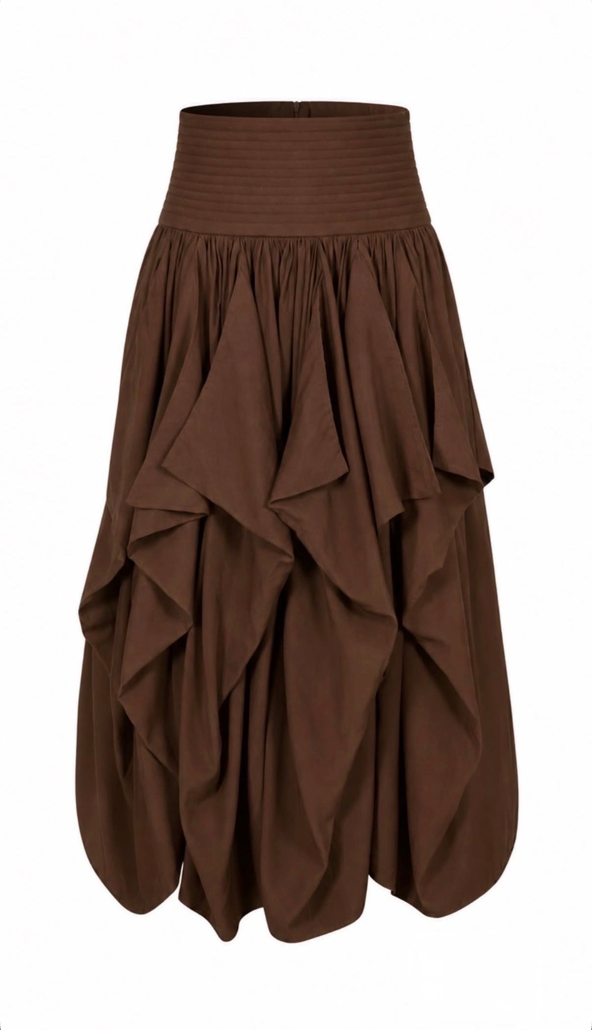 ruffle/brown skirt