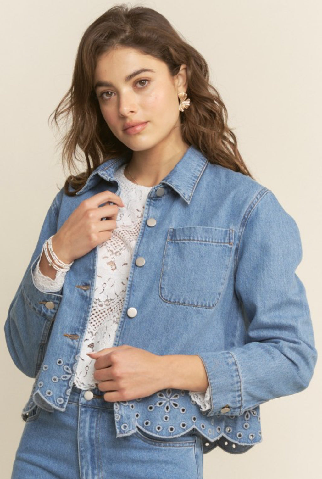 Denim/embroidery set