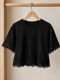 Lace/black t shirt