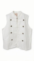 embroidered cotton vest