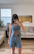 Studded denim set