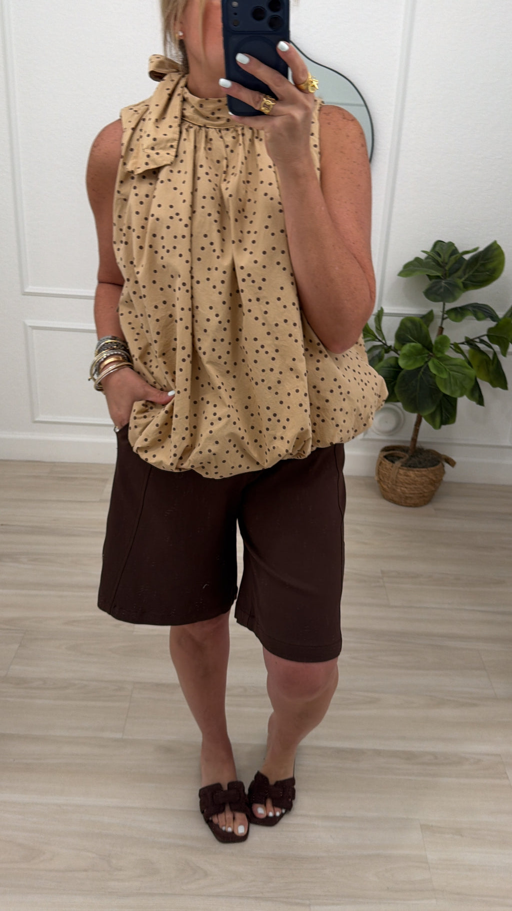 Polka dot blouse