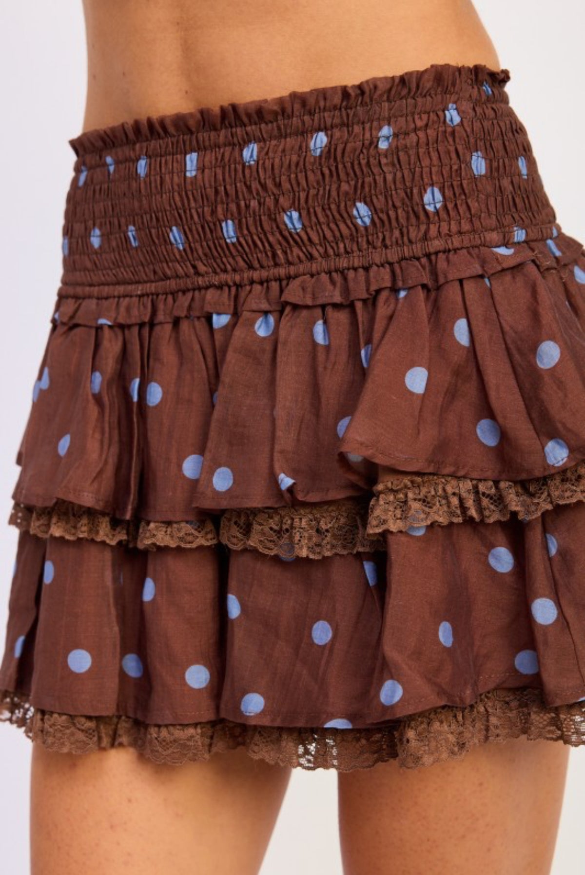 Polka dot/brown set
