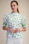 Polka/green top