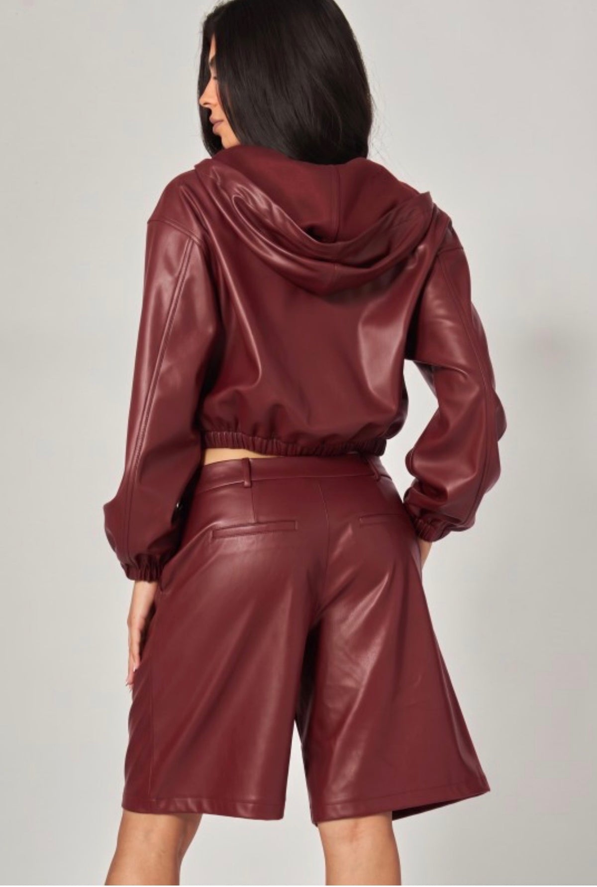 Burgundy/leather set