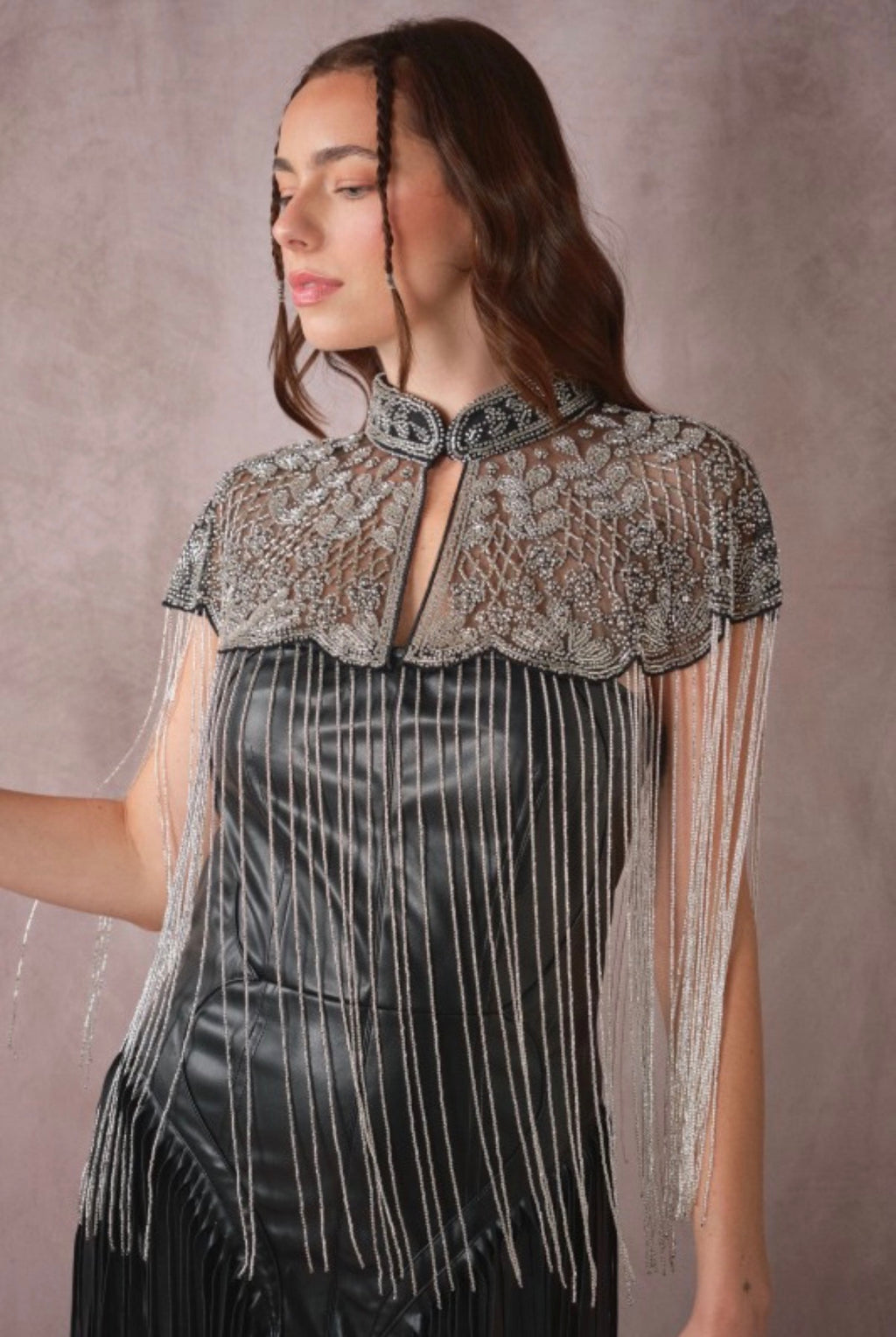 embroidered cape