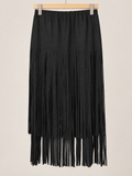 Suede/black skirt
