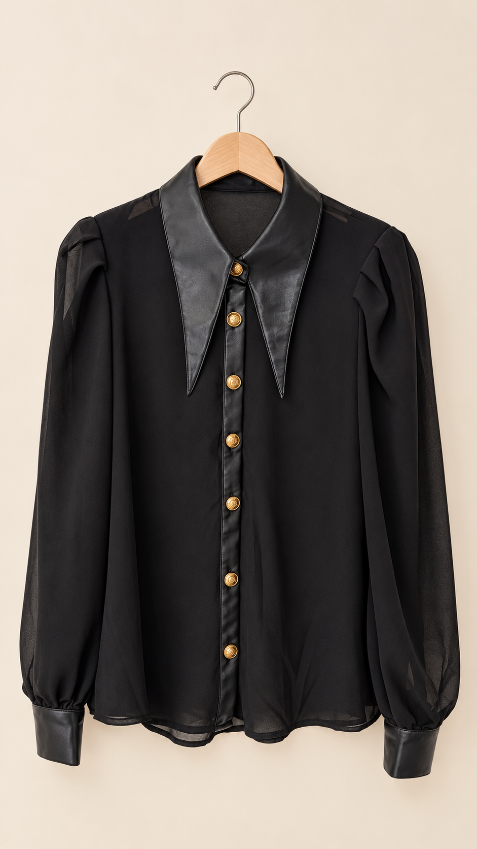 Leather blouse