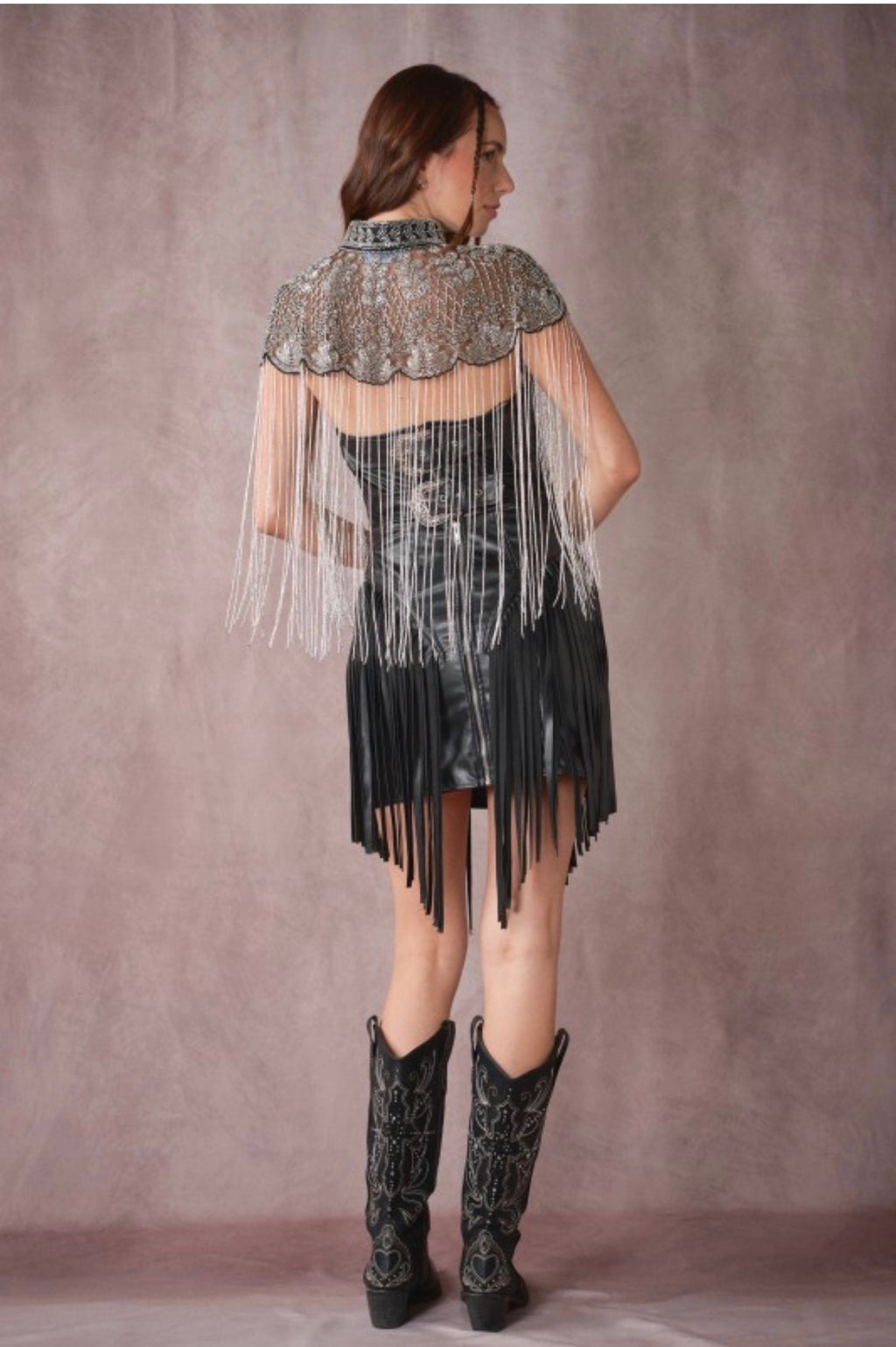 embroidered cape