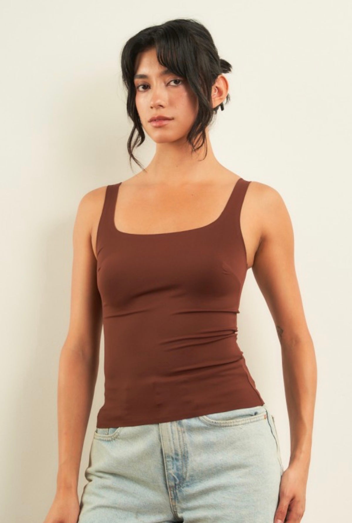 Basic/ brown top