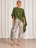 Asymmetrical Cape/olive Top