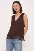 blouse brown/fringe