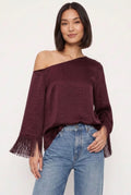 blouse wine/fringe
