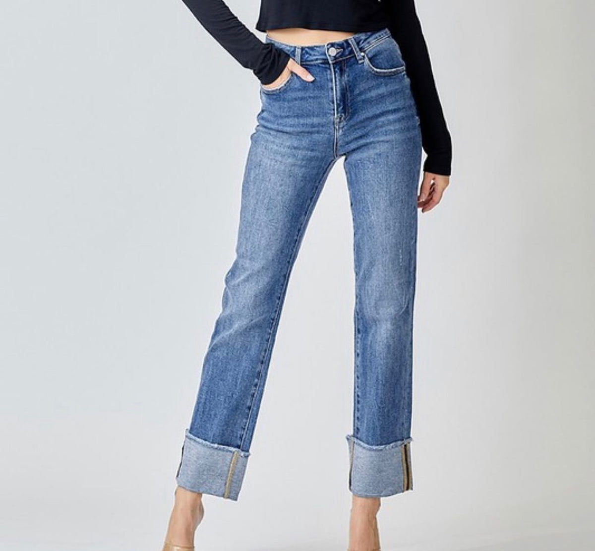 High Rise Loose Straigth Jeans