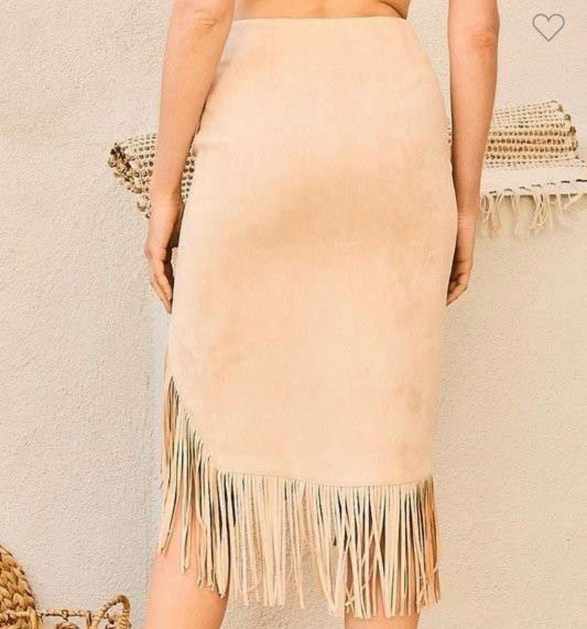 Beige Skirt whit Finges
