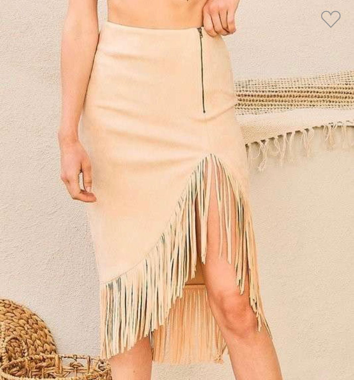 Beige Skirt whit Finges