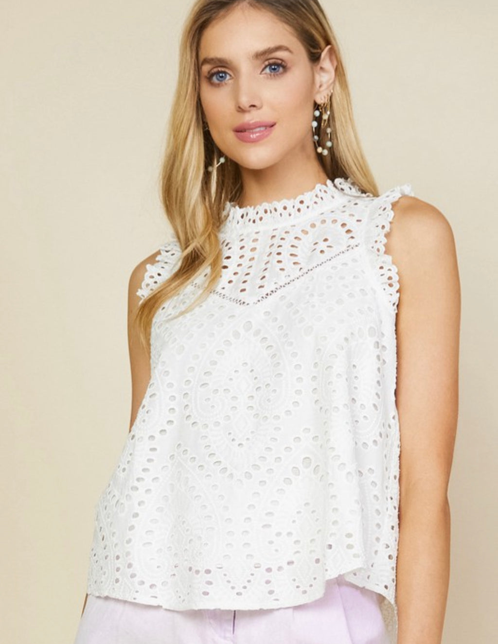 Eyelet lace top